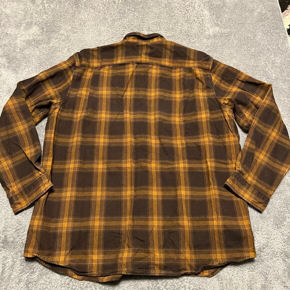 Carhartt Shirt Mens XXL Tall Flannel Long Sleeve Plaid Loose Heavyweight 104451 - Picture 3 of 7
